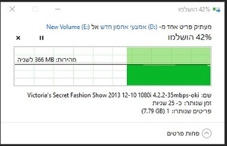 מהירות מקסימלית של 366 מגה בייט לשניה מהירות מקסימלית של 366 מגה בייט לשניה
